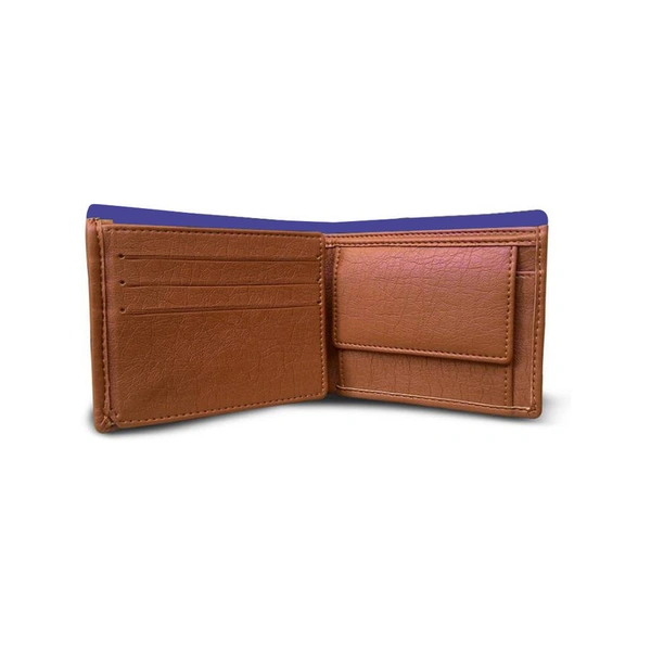 Superman Design Purple Canvas, Artificial Leather Wallet - 0.11, Purple
