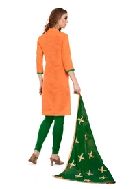 Women's Banarasi Jacquard Unstitched Salwar-Suit Material With Dupatta (Oranage, 2-2.5mtrs) - Black, 0.41, 2-2.5mtrs