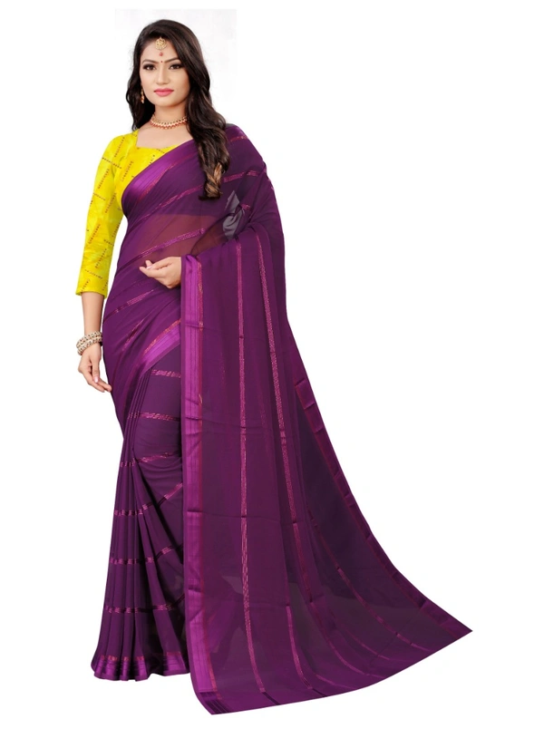 Women's Georgette Silk Saree(Wine ,5-6Mtrs) - Multi, 0.45, 5-6 Mtrs