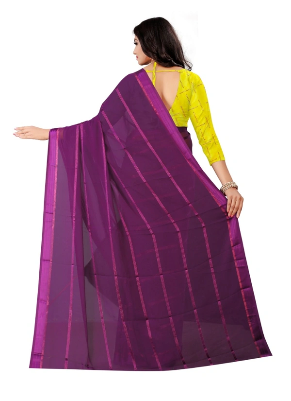 Women's Georgette Silk Saree(Wine ,5-6Mtrs) - Multi, 0.45, 5-6 Mtrs