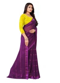 Women's Georgette Silk Saree(Wine ,5-6Mtrs) - Multi, 0.45, 5-6 Mtrs