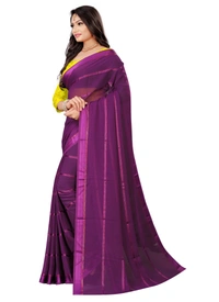 Women's Georgette Silk Saree(Wine ,5-6Mtrs) - Multi, 0.45, 5-6 Mtrs