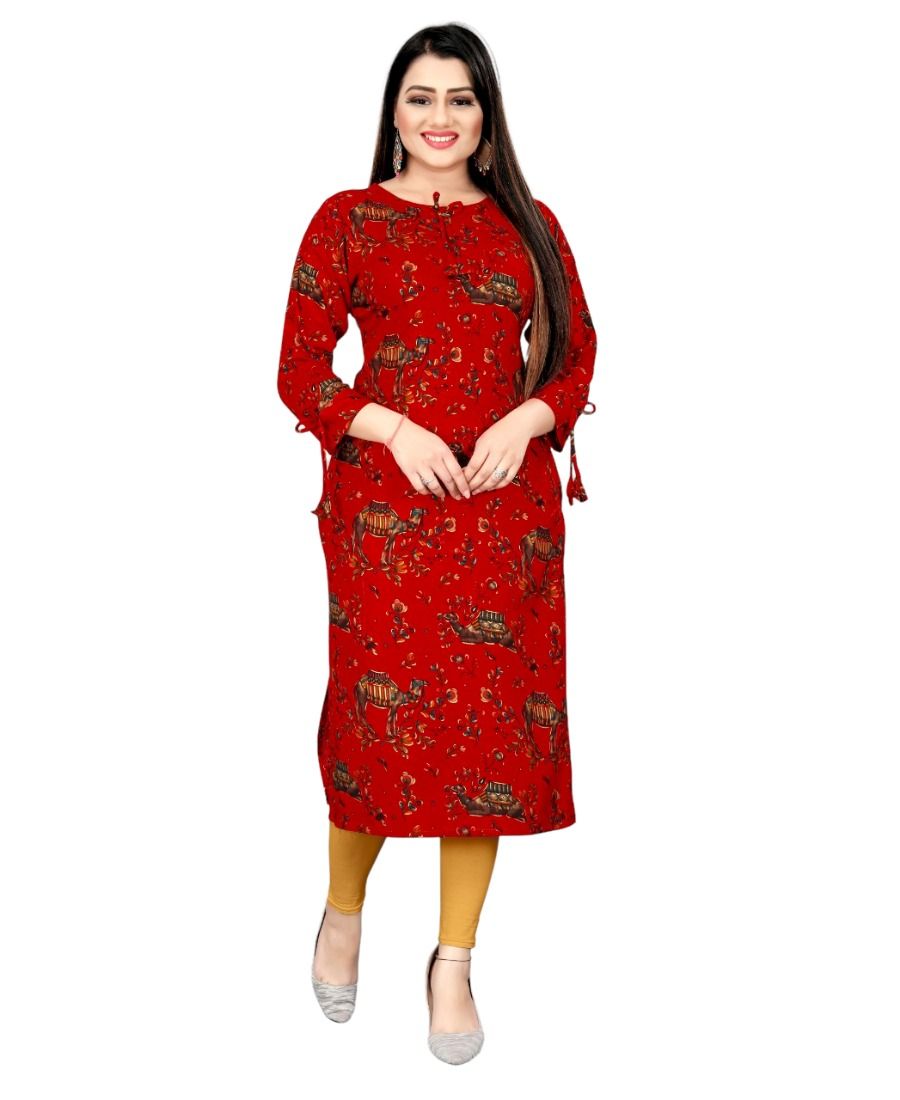 Buy Red Kurtis & Tunics for Women by SHOWOFF Online | Ajio.com