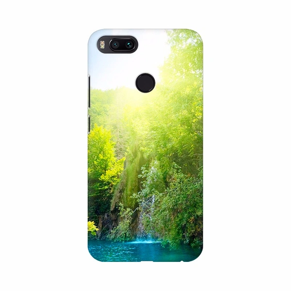 Shopnav One Plus 6 Natural Forest and sunrise Mobile Case Cover - Green, 0.25, Nature