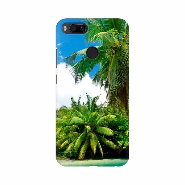 Shopnav Samsung Galaxy M30 River with Beautiful Coconut Trees Mobile Case - Green, 0.25, Nature