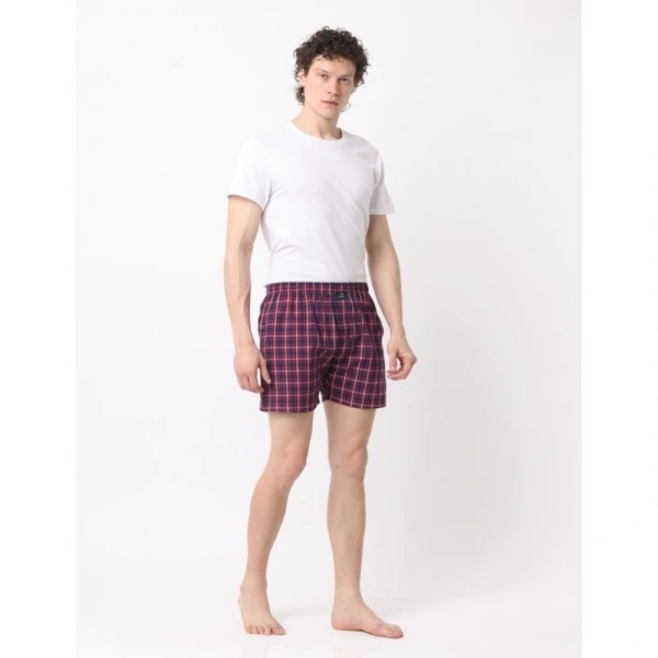 Pack_of_2 Men's Polycotton Checked Boxer Shorts (Multicolor) - 2XL