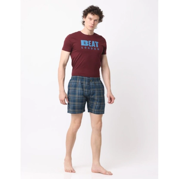 Pack_of_2 Men's Polycotton Checked Boxer Shorts (Multicolor) - 2XL