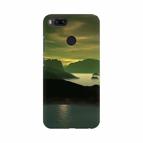 Redmi 6 Pro Painting a Dream Mountain Effect Mobile Case Cover - Green, 0.25, Nature