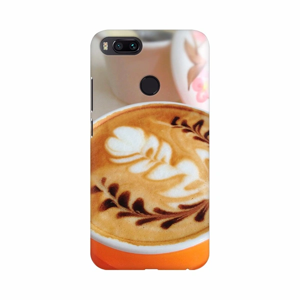 Shopnav Realme 2 Pro Cup of Coffee with Floral Images Mobile Case Cover - Brown, 0.25, Cream