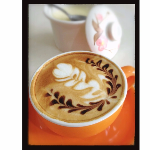 Shopnav Realme 2 Pro Cup of Coffee with Floral Images Mobile Case Cover - Brown, 0.25, Cream