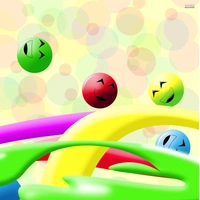 Samsung Galaxy A10 Happy Emoji Color Balls Mobile Case Cover - Yellow, 0.25, Digital Art