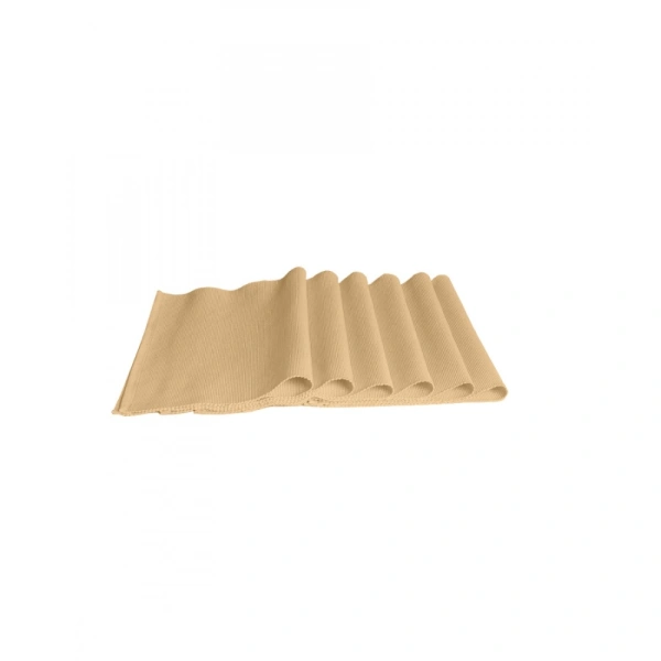 Ribbed Cotton Place Mats Sets (Beige) - 0.35, Beige