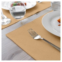 Ribbed Cotton Place Mats Sets (Beige) - 0.35, Beige