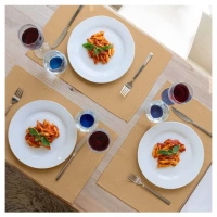 Ribbed Cotton Place Mats Sets (Beige) - 0.35, Beige