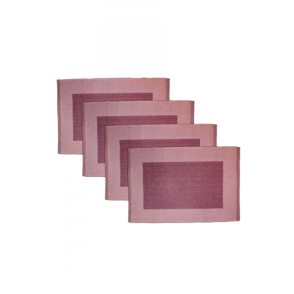 Ribbed Cotton Place Mats Sets (Purple) - 0.35, Purple
