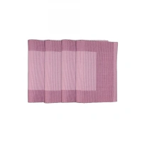 Ribbed Cotton Place Mats Sets (Purple) - 0.35, Purple