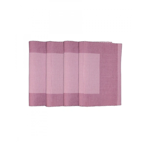 Ribbed Cotton Place Mats Sets (Purple) - 0.35, Purple