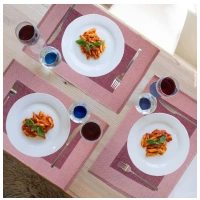 Ribbed Cotton Place Mats Sets (Purple) - 0.35, Purple