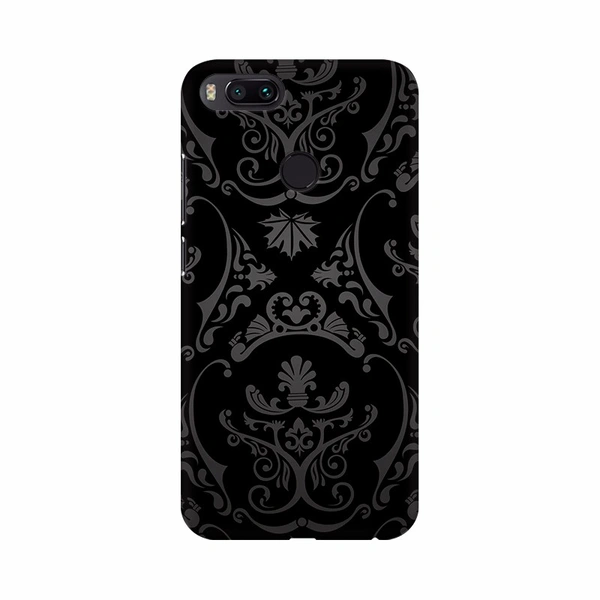 Samsung Galaxy A20 Dark Floral Effect with background Mobile Case - Black, 0.25, Texture