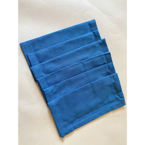 Solid Cotton Napkins Sets (Blue) - 0.35, Blue