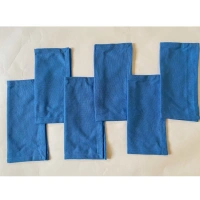 Solid Cotton Napkins Sets (Blue) - 0.35, Blue