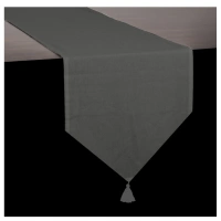 Solid Cotton Table Runners (Dark Grey) - 0.35, Dark Grey