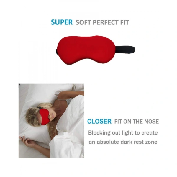 Generic Solid Lycra Foam Eyemasks (Red) - 0.35, Red