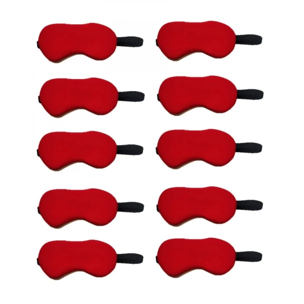 Generic Solid Lycra Foam Eyemasks (Red) - 0.35, Red