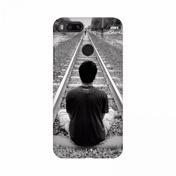 Redmi Note 5 Pro The Man Sitting in a Rail Track Mobile Case Cover