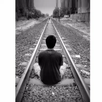 Redmi Note 5 Pro The Man Sitting in a Rail Track Mobile Case Cover