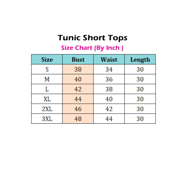 Women's 3/4th Sleeve Summer Cool Tunic Short Top (Blue) - XL