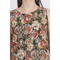 Women's Casual Sleeveless Viscose Rayon Printed Kurti (Green) - Green, 2XL