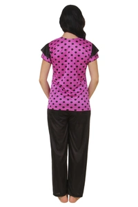 Women's Satin Top And Pyjama Set Mega Sleeve(Color: Sandal, Neck Type: Square Neck) - Sandal, 0.35, M