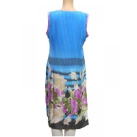 Women's Synthetic Kurtis (Blue, M)