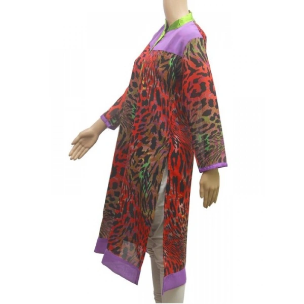 Women's Synthetic Kurtis (Multi Color, M)