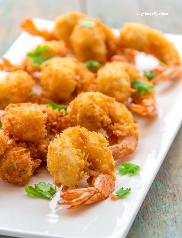 Golden Fried Prawns