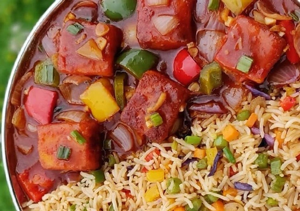 Paneer Chilli+Fried Rice 