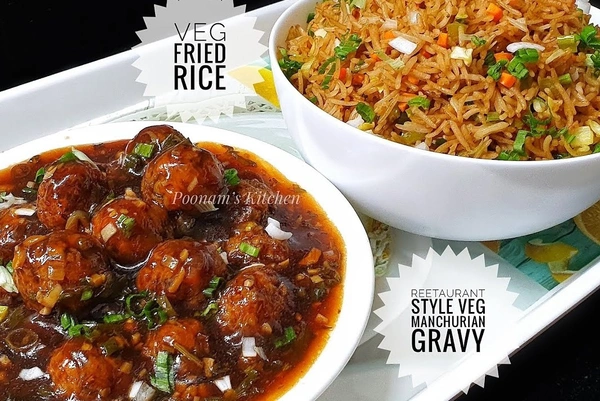 Veg Manchurian+Fried Rice