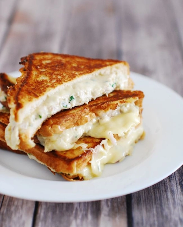 Toasted Chicken and Cheese Sandwich