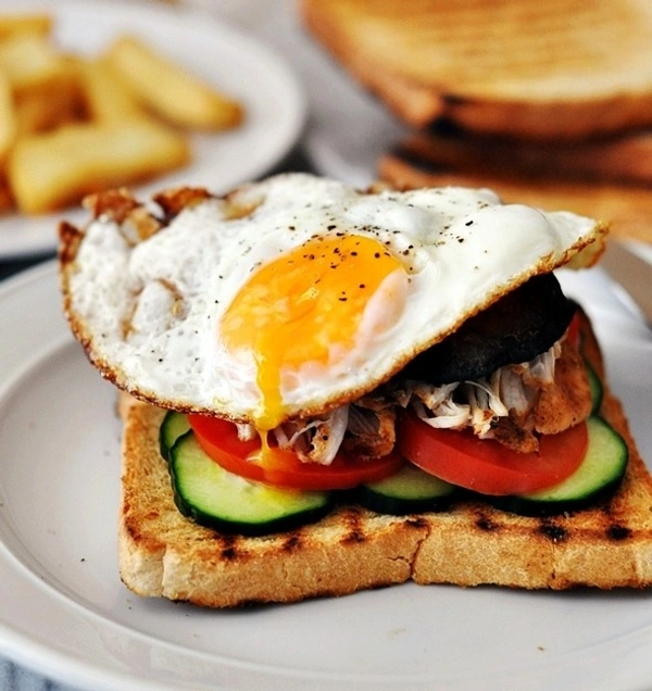 Toasted Chicken and Egg Sandwich