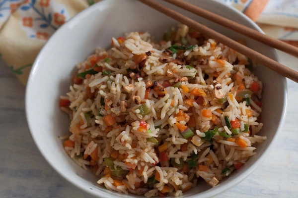 Veg Burnt Garlic Fried Rice