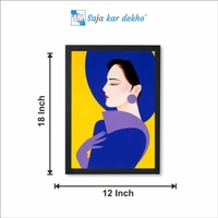 SAJA KAR DEKHO LADIES WITH HATS IDEAS ART PAINTING High Quality Weather Resistant HD Wall Frame | 18 x 12 inch | - 18 X 12 inch