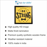 SAJA KAR DEKHO Never Give Up Be Strong Motivation Quotes High Quality Weather Resistant HD Wall Frame | 12 x 12 inch | - 12 X 12 inch