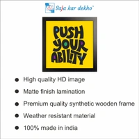 SAJA KAR DEKHO Push Your Ability Motivation Quotes High Quality Weather Resistant HD Wall Frame | 12 x 12 inch | - 12 X 12 inch