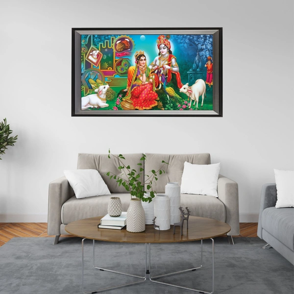 RADHA KRISHANA PHOTO High Quality Weather Resistant HD Wall Frame  | 18 x 12 inch |