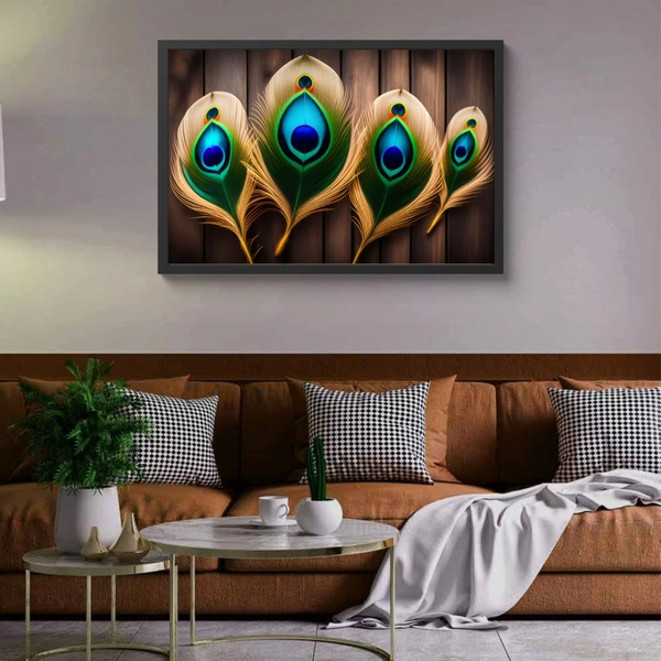 Mor Pankh Aesthetic God High Quality Weather Resistant HD Wall Frame  | 18 x 12 inch |