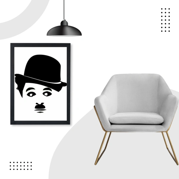 CHARLIE CHAPLIN High Quality Weather Resistant HD Wall Frame | 18 x 12 inch |