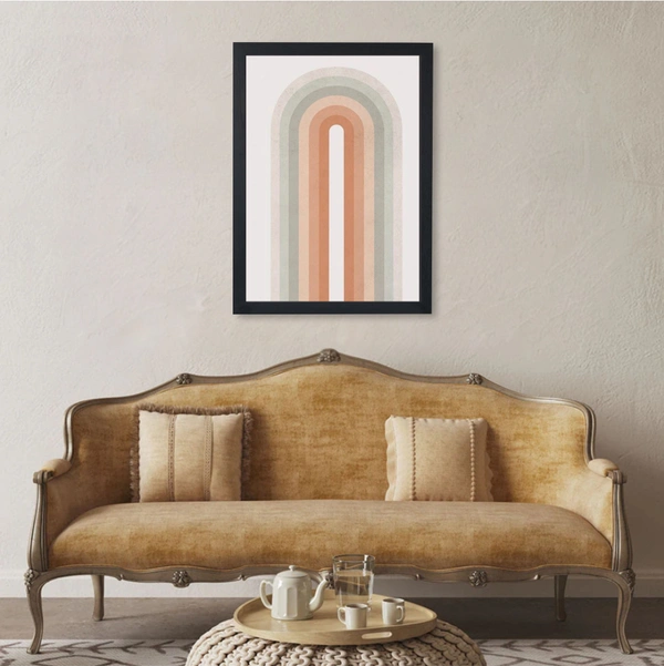 Rainbow Arches | Contemporary Art Print High Quality Weather Resistant HD Wall Frame | 18 x 12 inch |