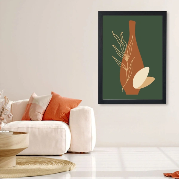 The Leaves Vases Natural Scenes Posters High Quality Weather Resistant HD Wall Frame | 18 x 12 inch |