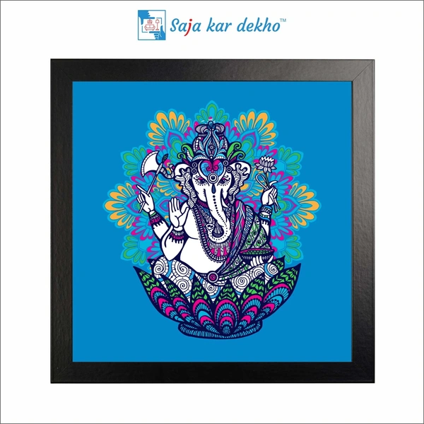 Ganesh JI Creation Flowers High Quality Weather Resistant HD Wall Frame | 20 x 20 inch |